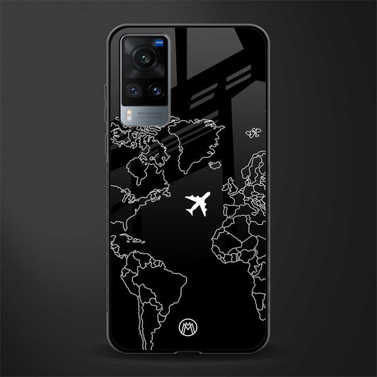 airplane flying wanderlust glass case for vivo x60 image