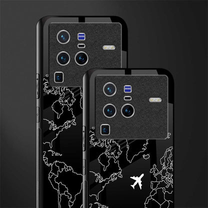 airplane flying wanderlust glass case for vivo x80 pro 5g image-2