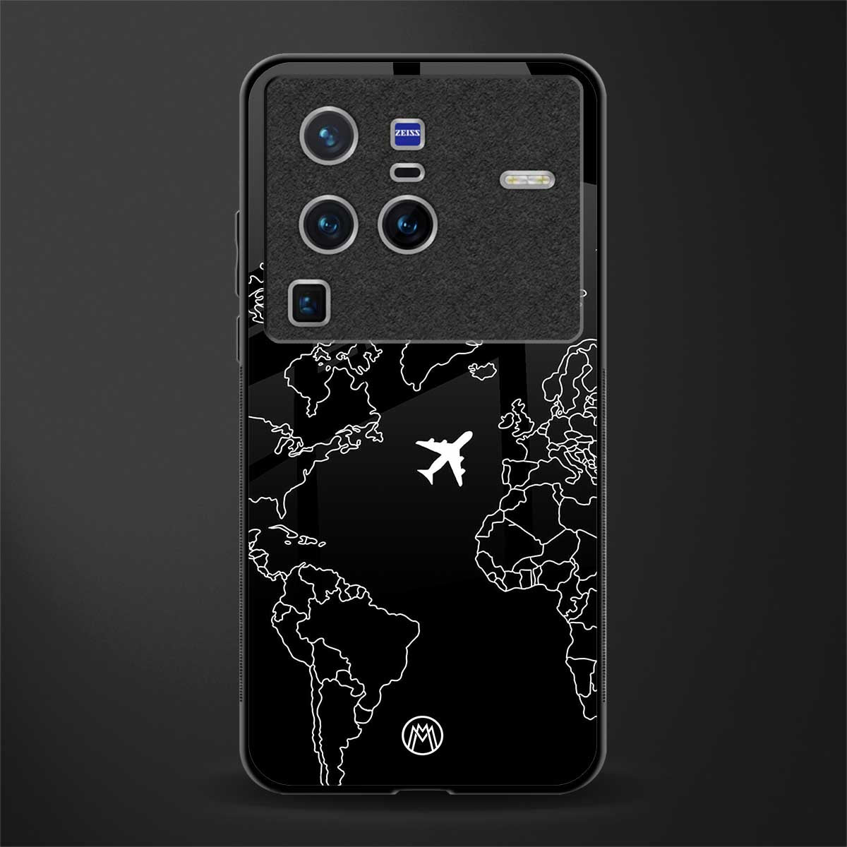airplane flying wanderlust glass case for vivo x80 pro 5g image
