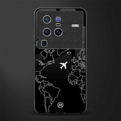 airplane flying wanderlust glass case for vivo x80 pro 5g image