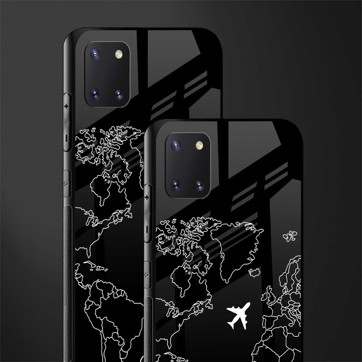 airplane flying wanderlust glass case for samsung a81 image-2
