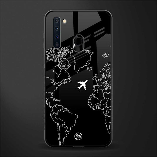 airplane flying wanderlust glass case for samsung a21 image