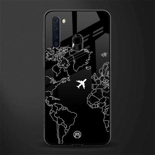 airplane flying wanderlust glass case for samsung a21 image