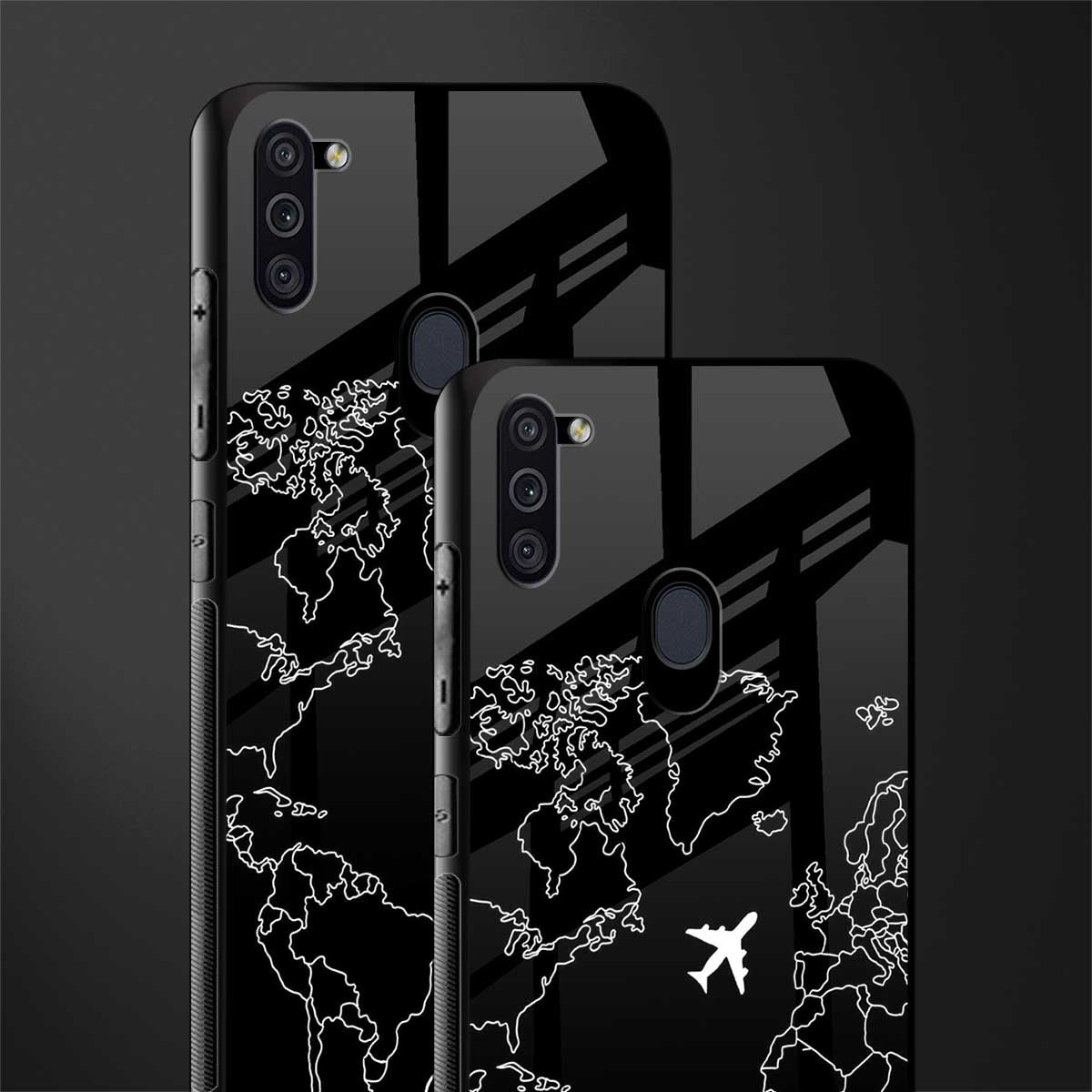 airplane flying wanderlust glass case for samsung a11 image-2