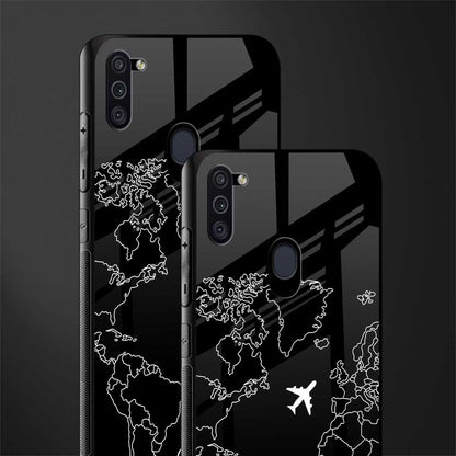 airplane flying wanderlust glass case for samsung a11 image-2