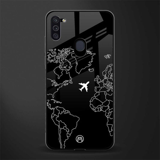 airplane flying wanderlust glass case for samsung galaxy m11 image