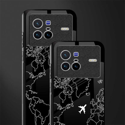 airplane flying wanderlust glass case for vivo x80 image-2