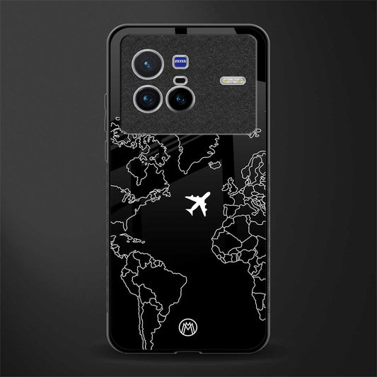 airplane flying wanderlust glass case for vivo x80 image