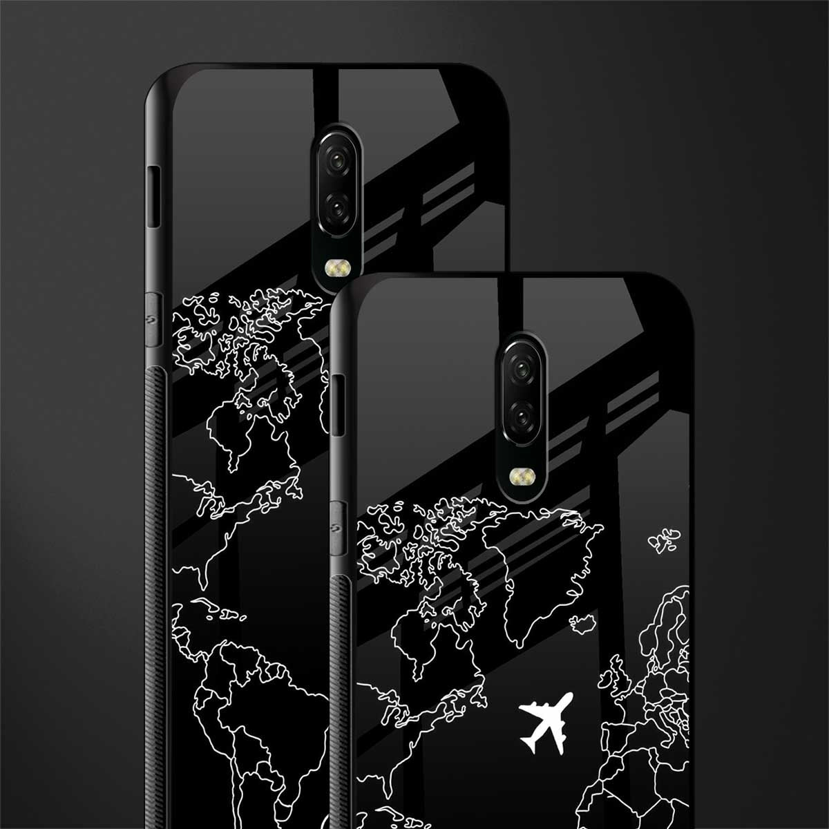 airplane flying wanderlust glass case for oneplus 6t image-2