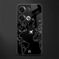 airplane flying wanderlust back phone cover | glass case for oppo reno 8