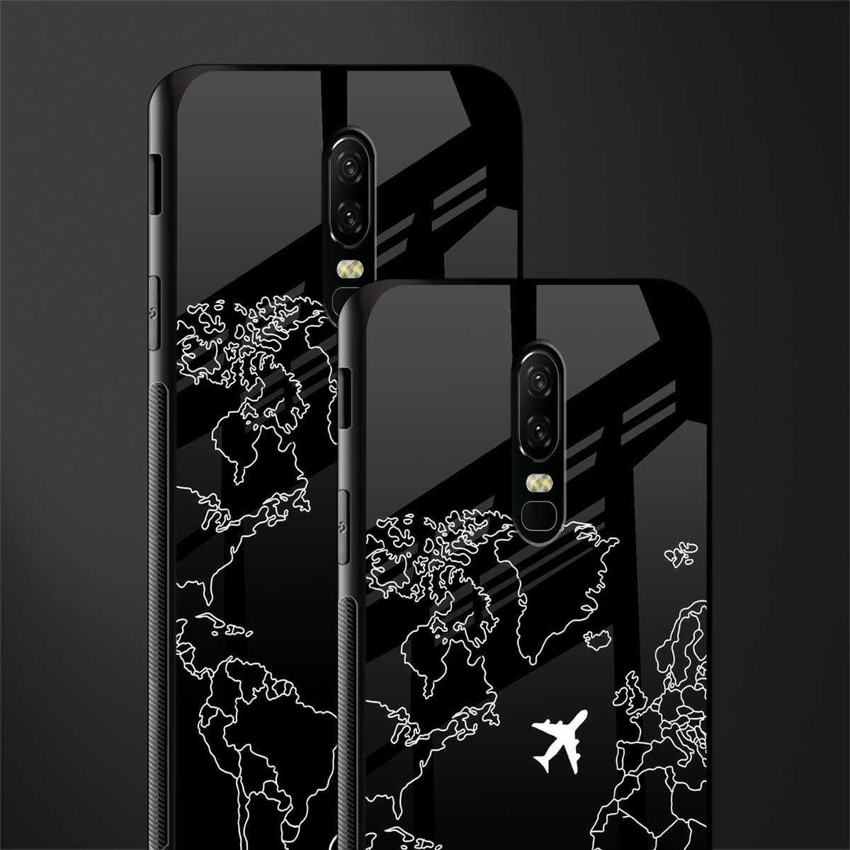 airplane flying wanderlust glass case for oneplus 6 image-2