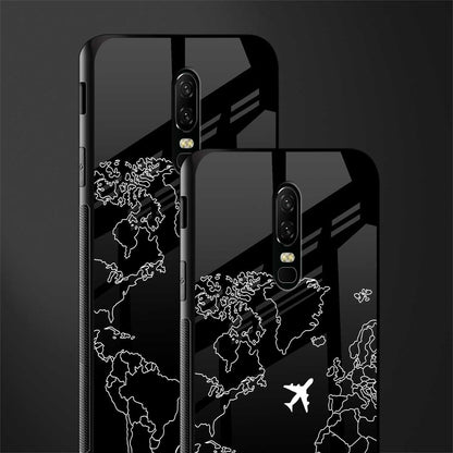airplane flying wanderlust glass case for oneplus 6 image-2