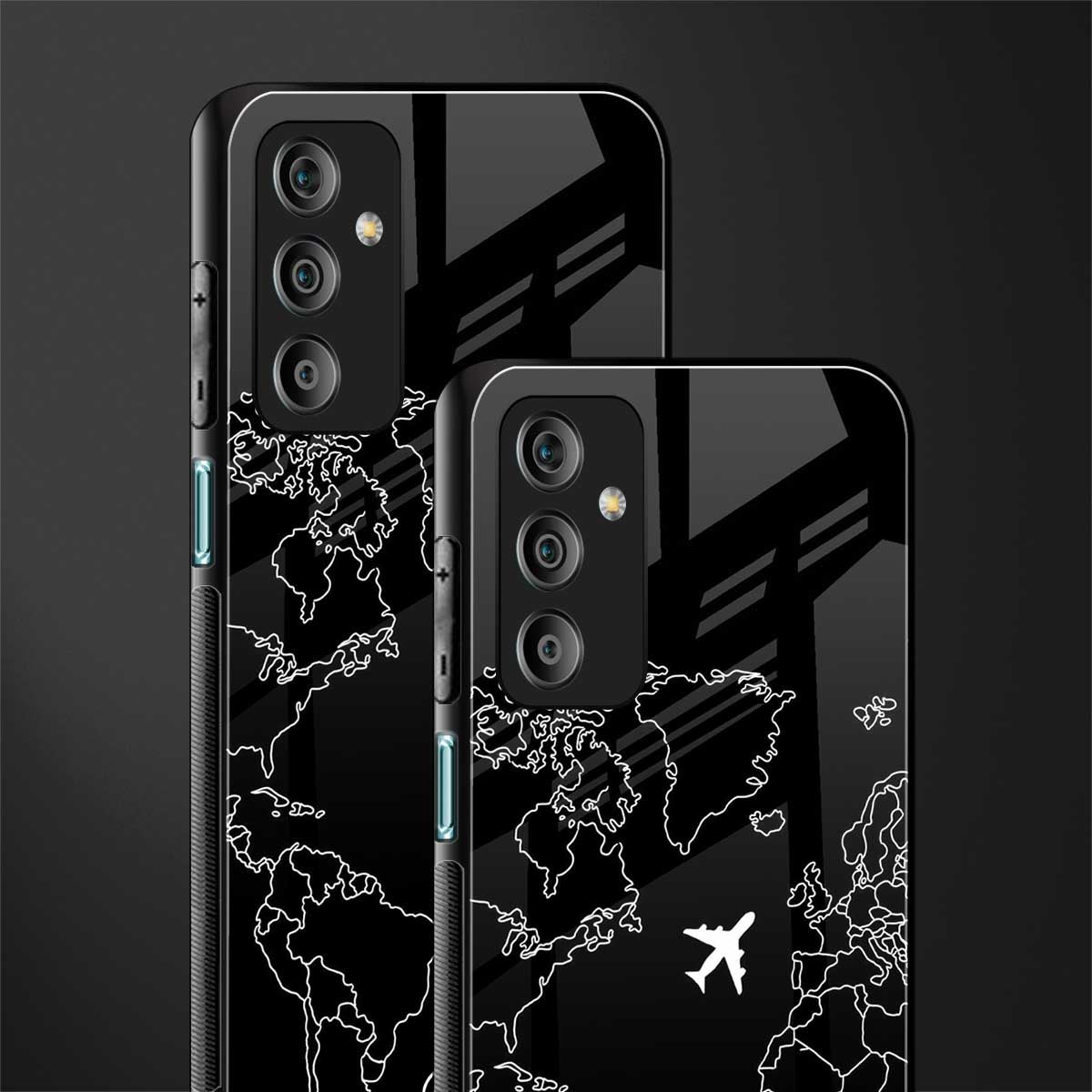 airplane flying wanderlust back phone cover | glass case for samsung galaxy f23 5g