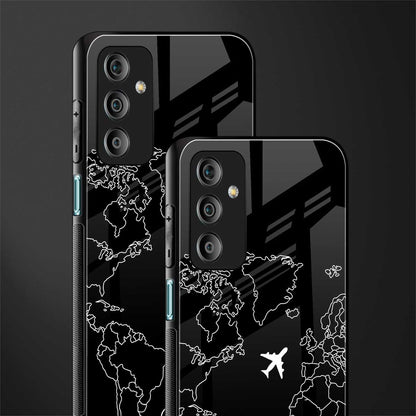 airplane flying wanderlust back phone cover | glass case for samsung galaxy f23 5g