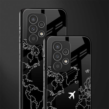 airplane flying wanderlust back phone cover | glass case for samsung galaxy a33 5g