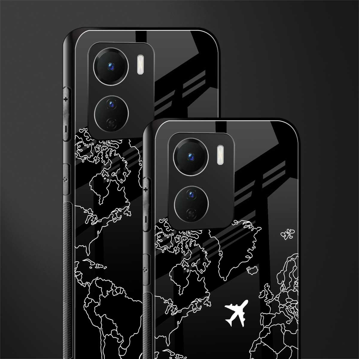 airplane flying wanderlust back phone cover | glass case for vivo y16