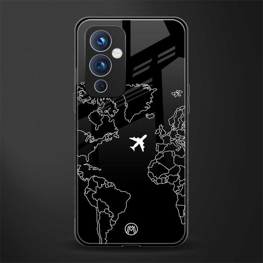 airplane flying wanderlust back phone cover | glass case for oneplus 9