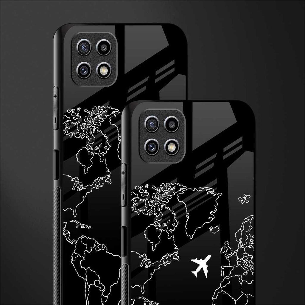 airplane flying wanderlust back phone cover | glass case for samsung galaxy f42