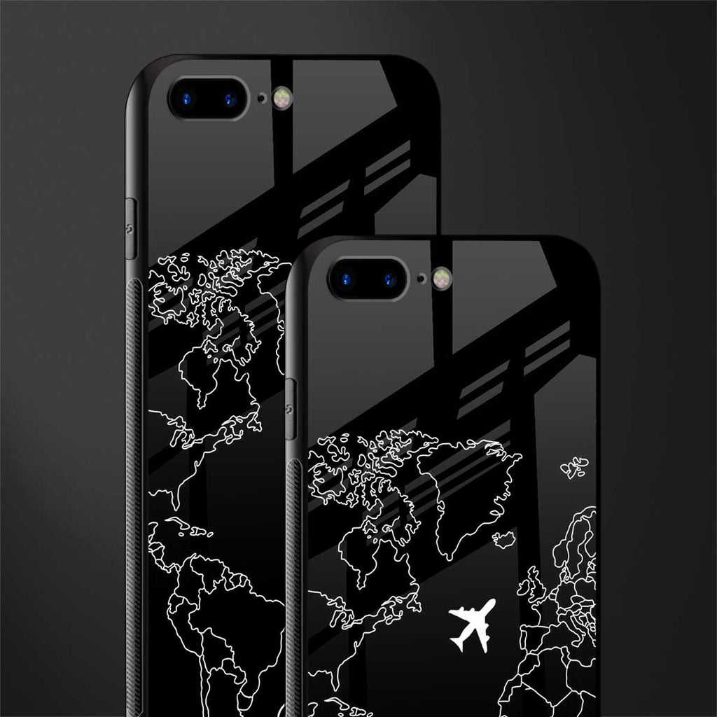airplane flying wanderlust glass case for iphone 8 plus image-2