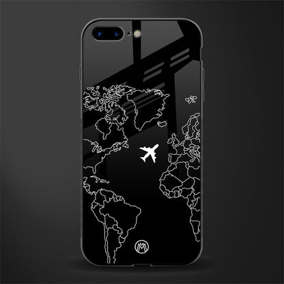 airplane flying wanderlust glass case for iphone 7 plus image