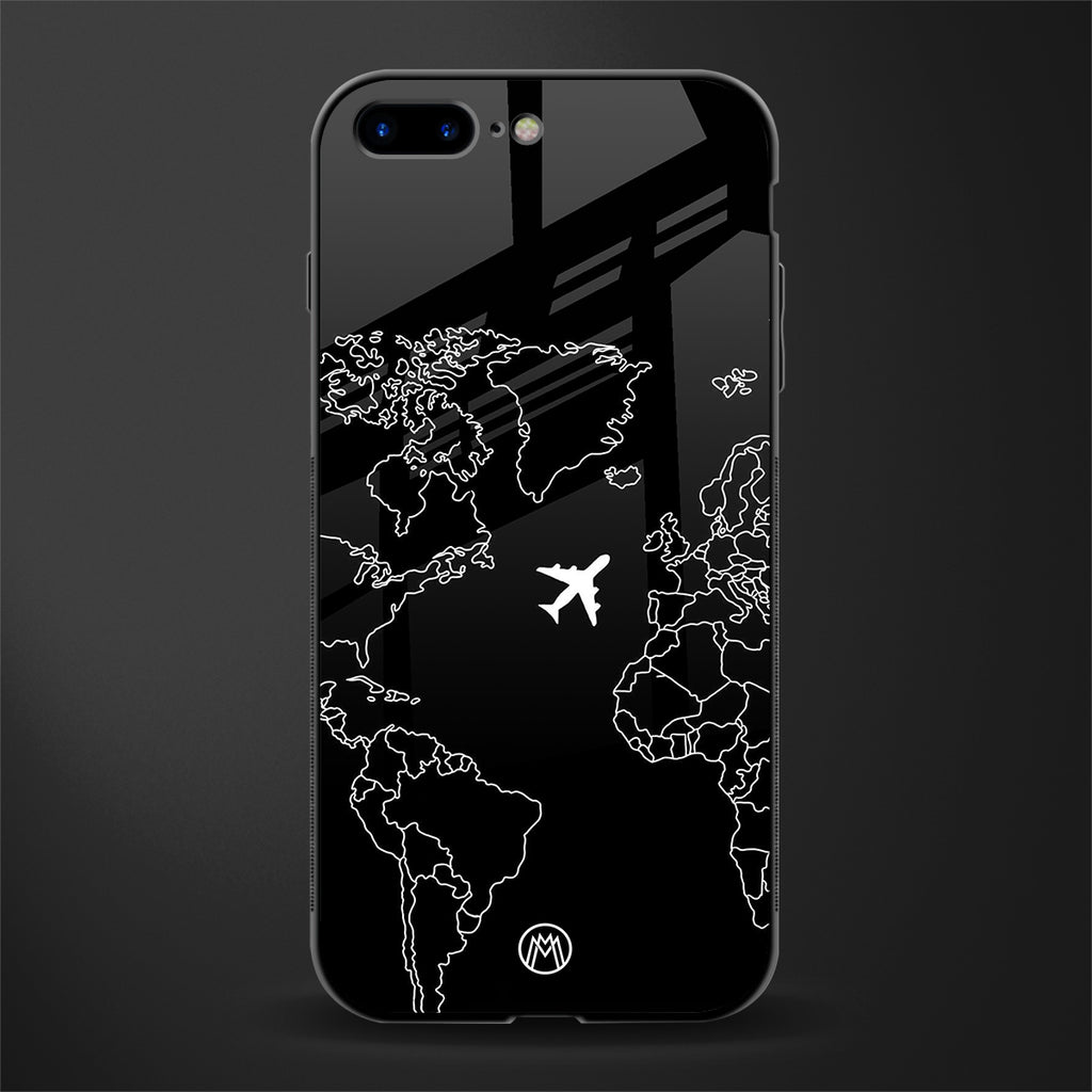 airplane flying wanderlust glass case for iphone 7 plus image