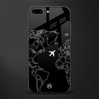 airplane flying wanderlust glass case for iphone 7 plus image