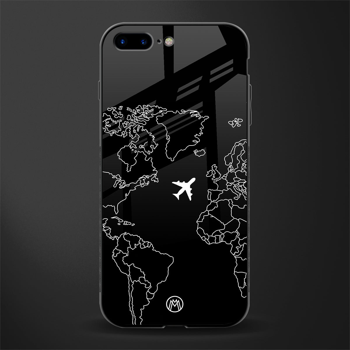 airplane flying wanderlust glass case for iphone 7 plus image