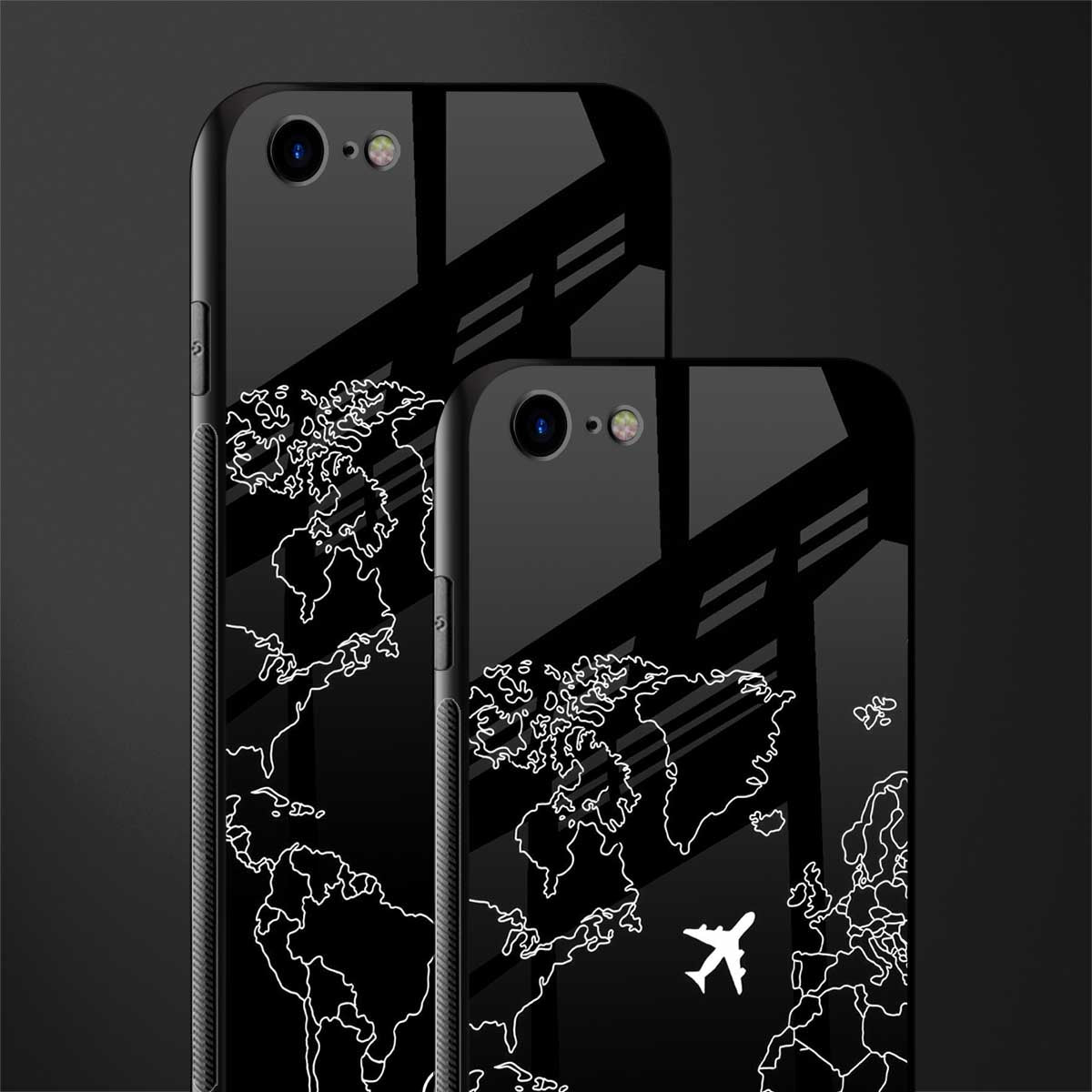airplane flying wanderlust glass case for iphone 7 image-2