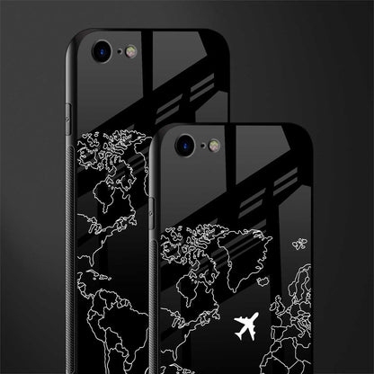 airplane flying wanderlust glass case for iphone se 2020 image-2