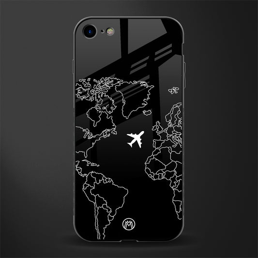 airplane flying wanderlust glass case for iphone 7 image