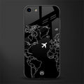 airplane flying wanderlust glass case for iphone 8 image