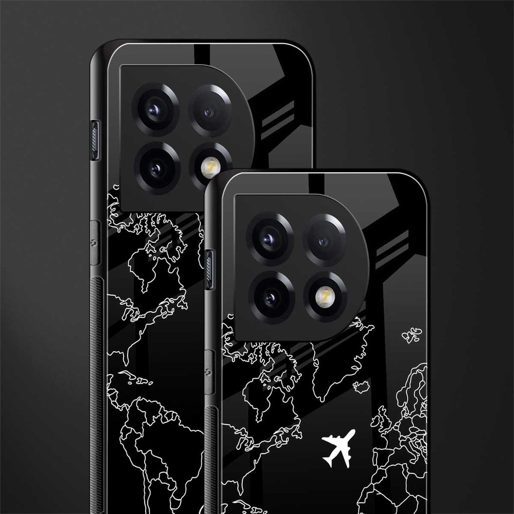 airplane flying wanderlust back phone cover | glass case for oneplus 11