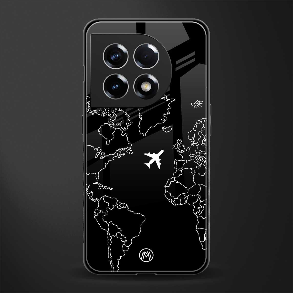 airplane flying wanderlust back phone cover | glass case for oneplus 11
