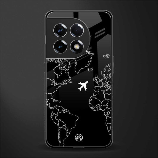 airplane flying wanderlust back phone cover | glass case for oneplus 11r