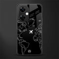 airplane flying wanderlust back phone cover | glass case for oneplus nord ce 3 lite