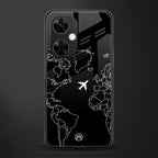 airplane flying wanderlust back phone cover | glass case for oneplus nord ce 3 lite