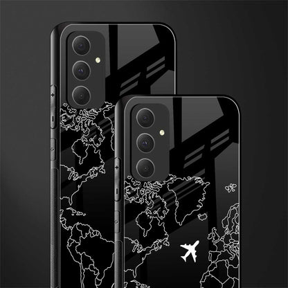airplane flying wanderlust back phone cover | glass case for samsung galaxy a54 5g