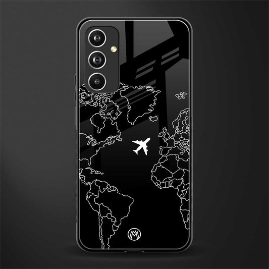 airplane flying wanderlust back phone cover | glass case for samsung galaxy a54 5g
