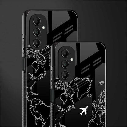 airplane flying wanderlust back phone cover | glass case for samsung galaxy a14 5g