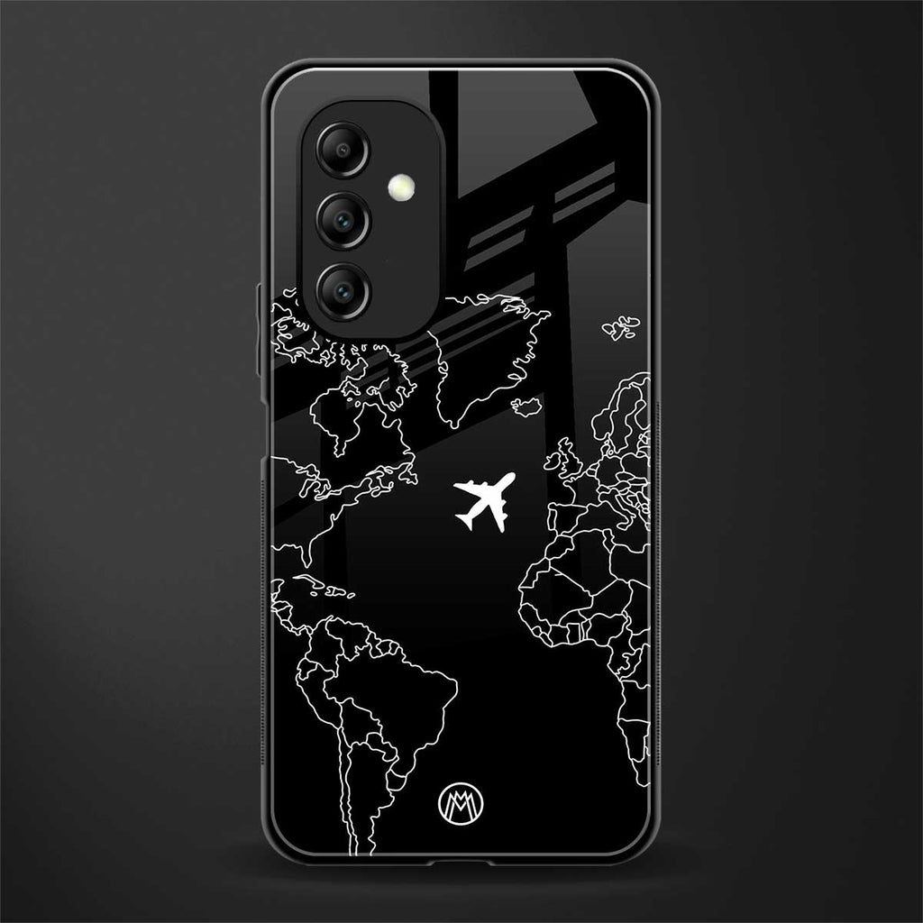 airplane flying wanderlust back phone cover | glass case for samsung galaxy a14 5g