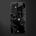 airplane flying wanderlust back phone cover | glass case for samsung galaxy a14 5g