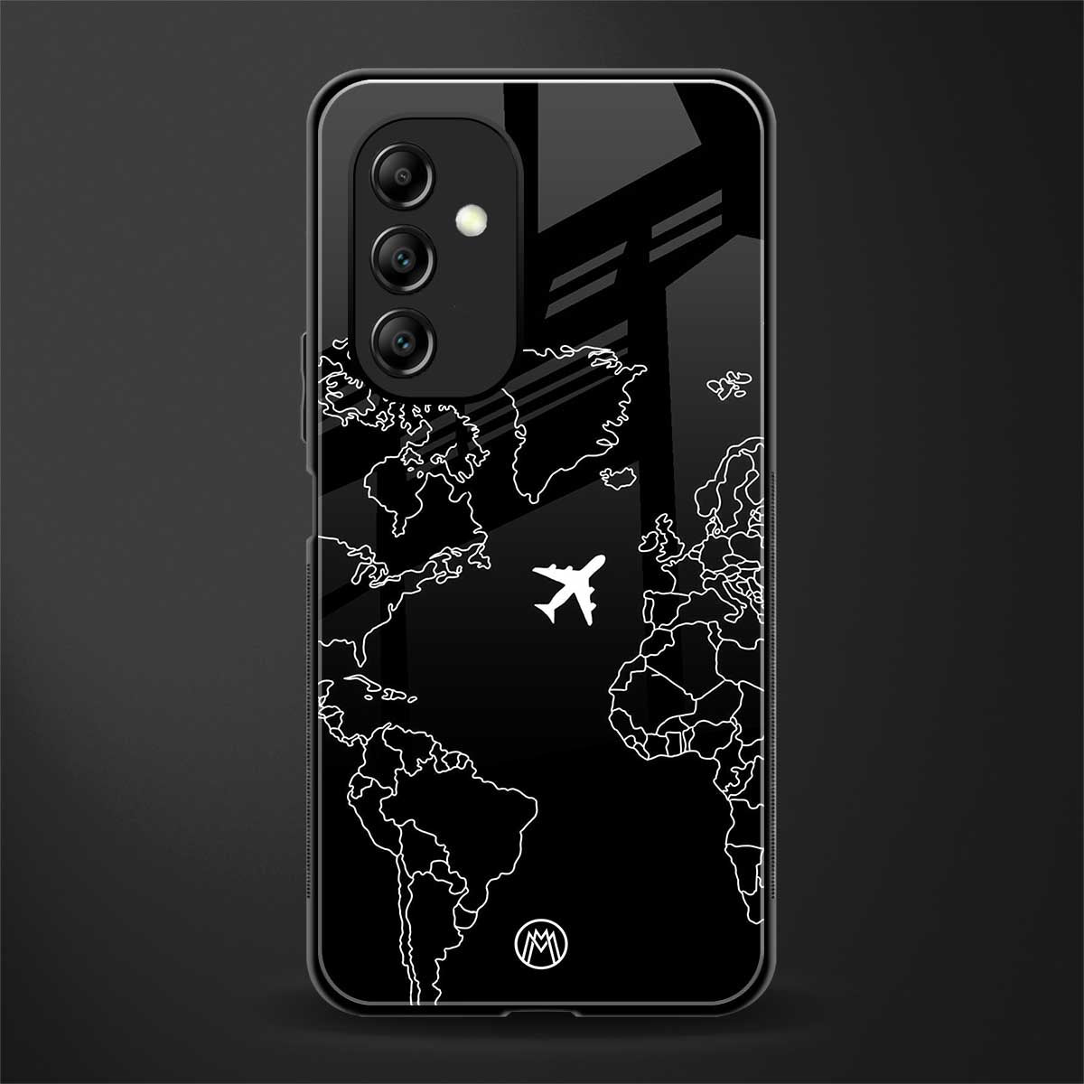 airplane flying wanderlust back phone cover | glass case for samsung galaxy a14 5g