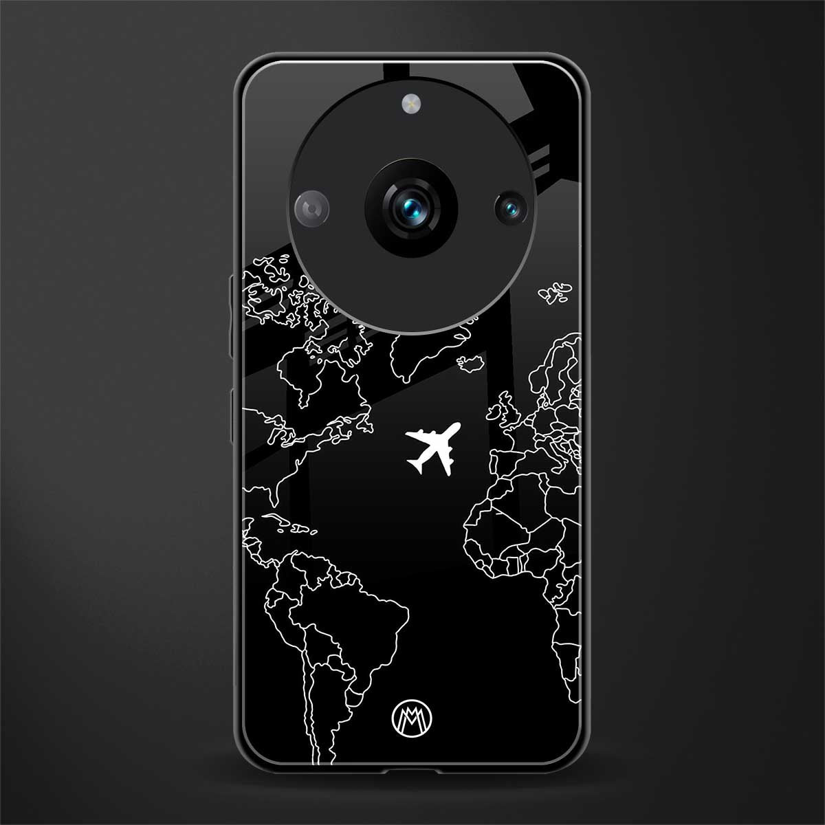 airplane flying wanderlust back phone cover | glass case for realme 11 pro 5g