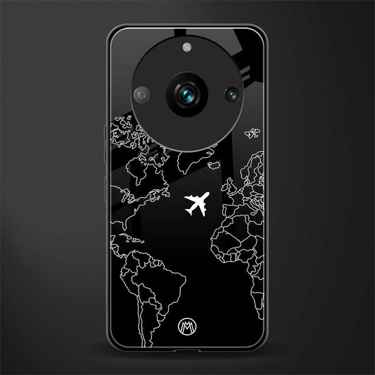 airplane flying wanderlust back phone cover | glass case for realme 11 pro 5g
