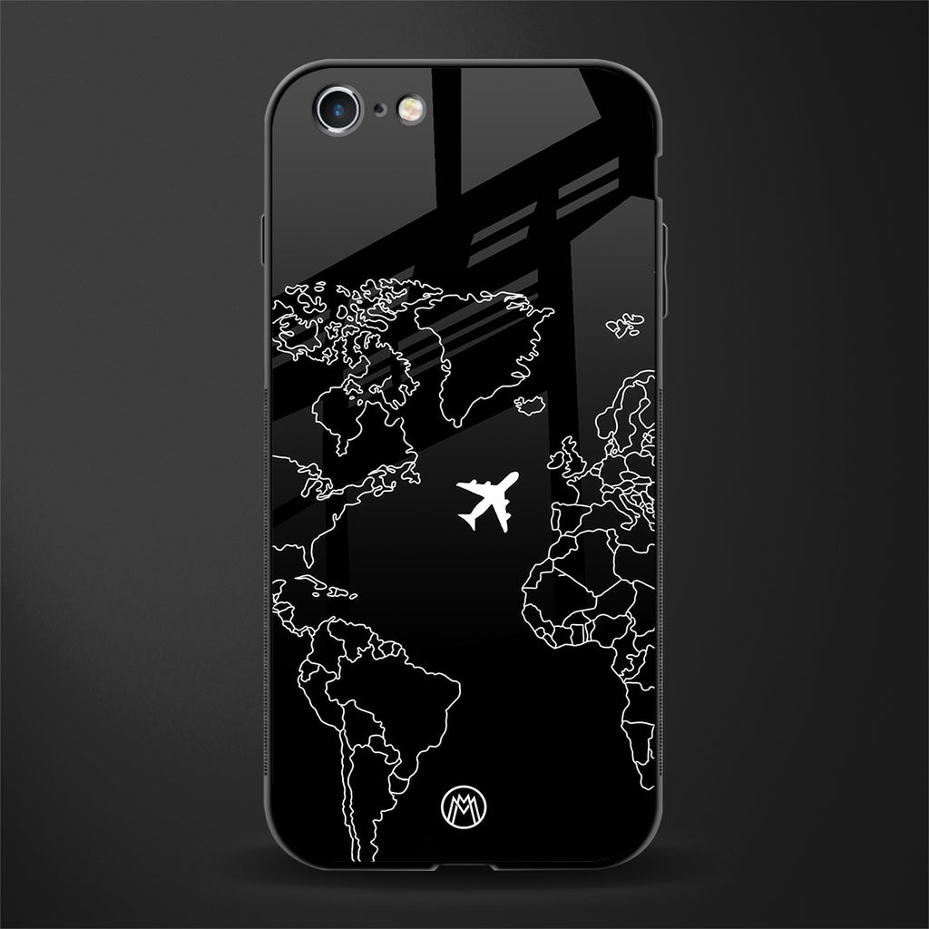 airplane flying wanderlust glass case for iphone 6 plus image