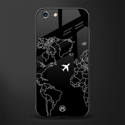 airplane flying wanderlust glass case for iphone 6 plus image