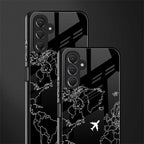 airplane flying wanderlust back phone cover | glass case for samsun galaxy a24 4g