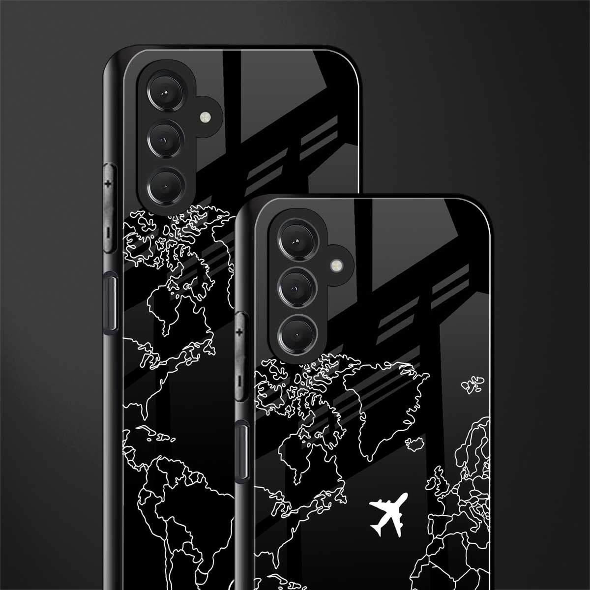 airplane flying wanderlust back phone cover | glass case for samsun galaxy a24 4g