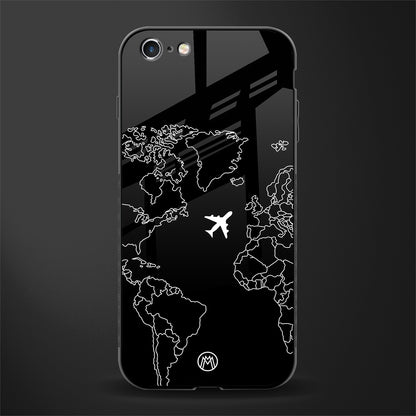 airplane flying wanderlust glass case for iphone 6s image