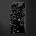 airplane flying wanderlust back phone cover | glass case for realme c55